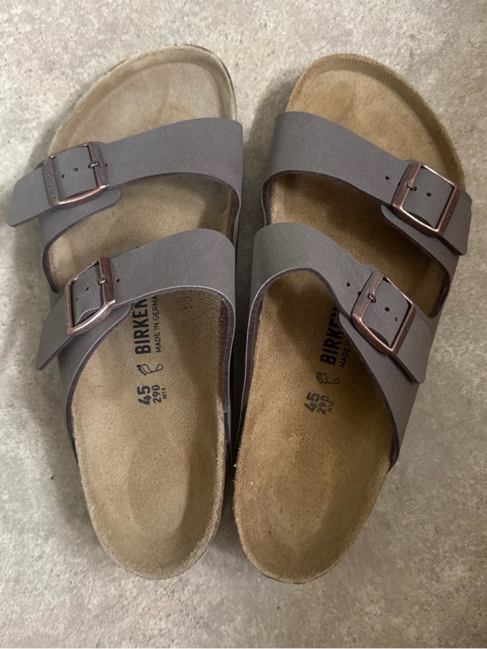 Birkenstock Arizona Double Strap Sandals - Gray Brown
